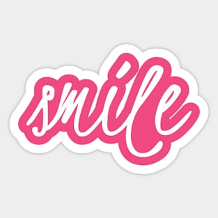 Smile (white) Sticker